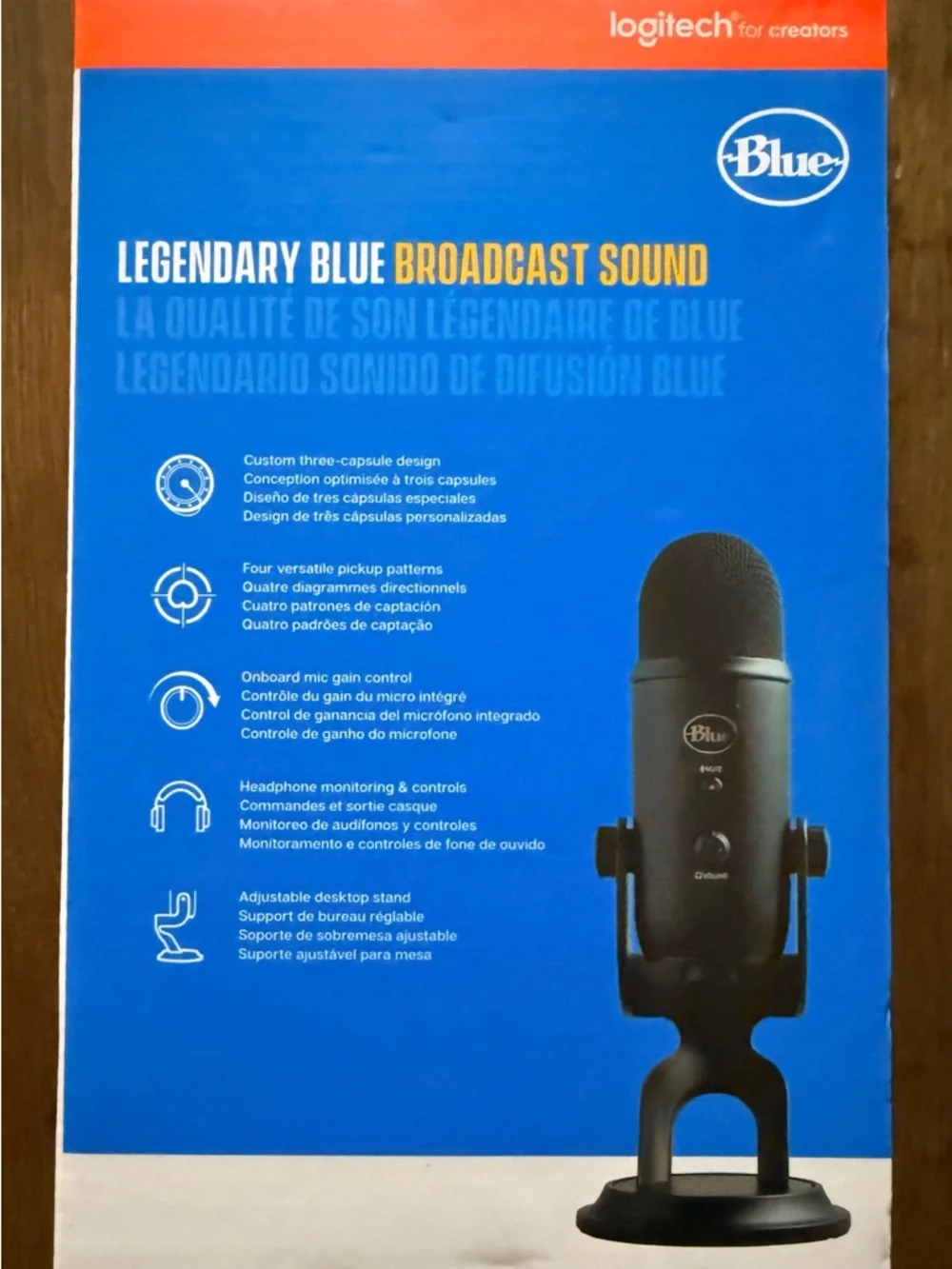 Blue Yeti USB Microphone Black NIB Logitech For Creators